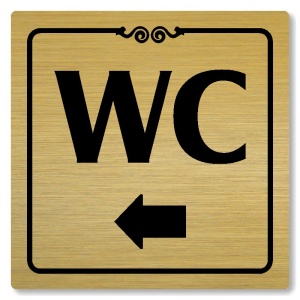 WC vlevo, 148x148mm, zlatá, Texas